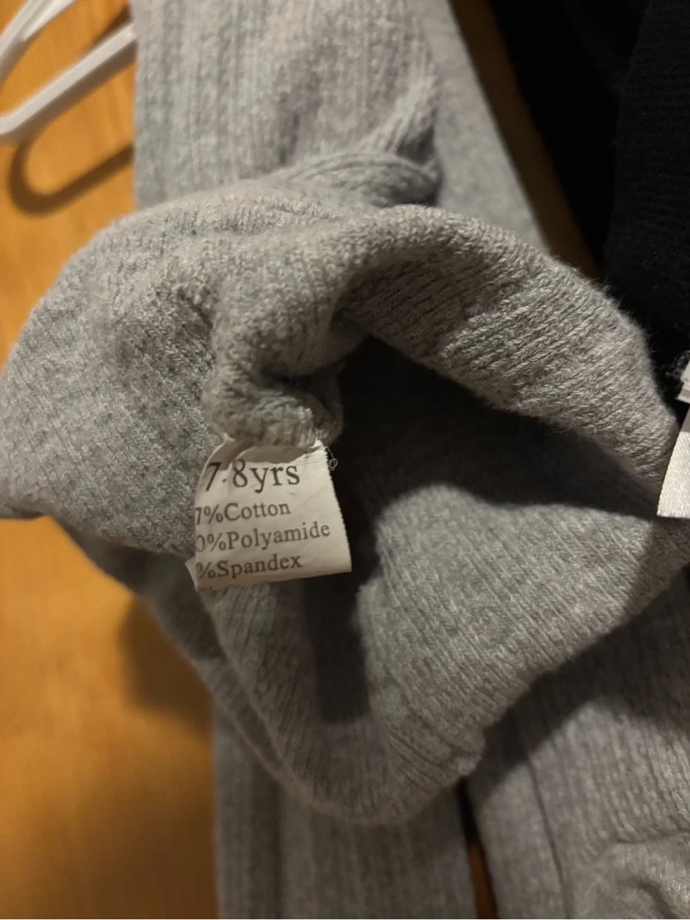 Tights Bundle - Woven Cable Knit Styled Dark & Light Gray Black Kids Tights